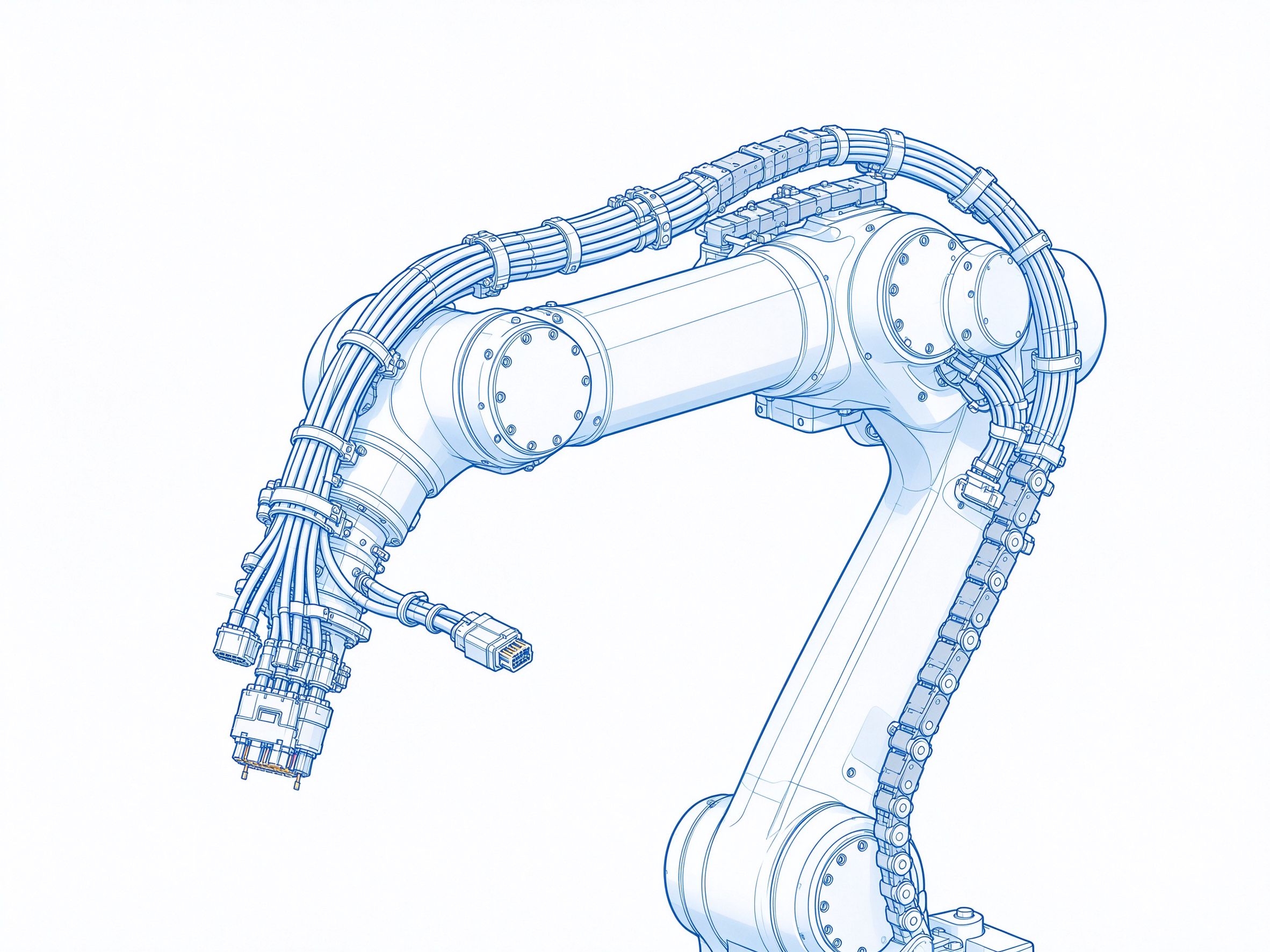 Projekt wiązki przewodów robota przemysłowego