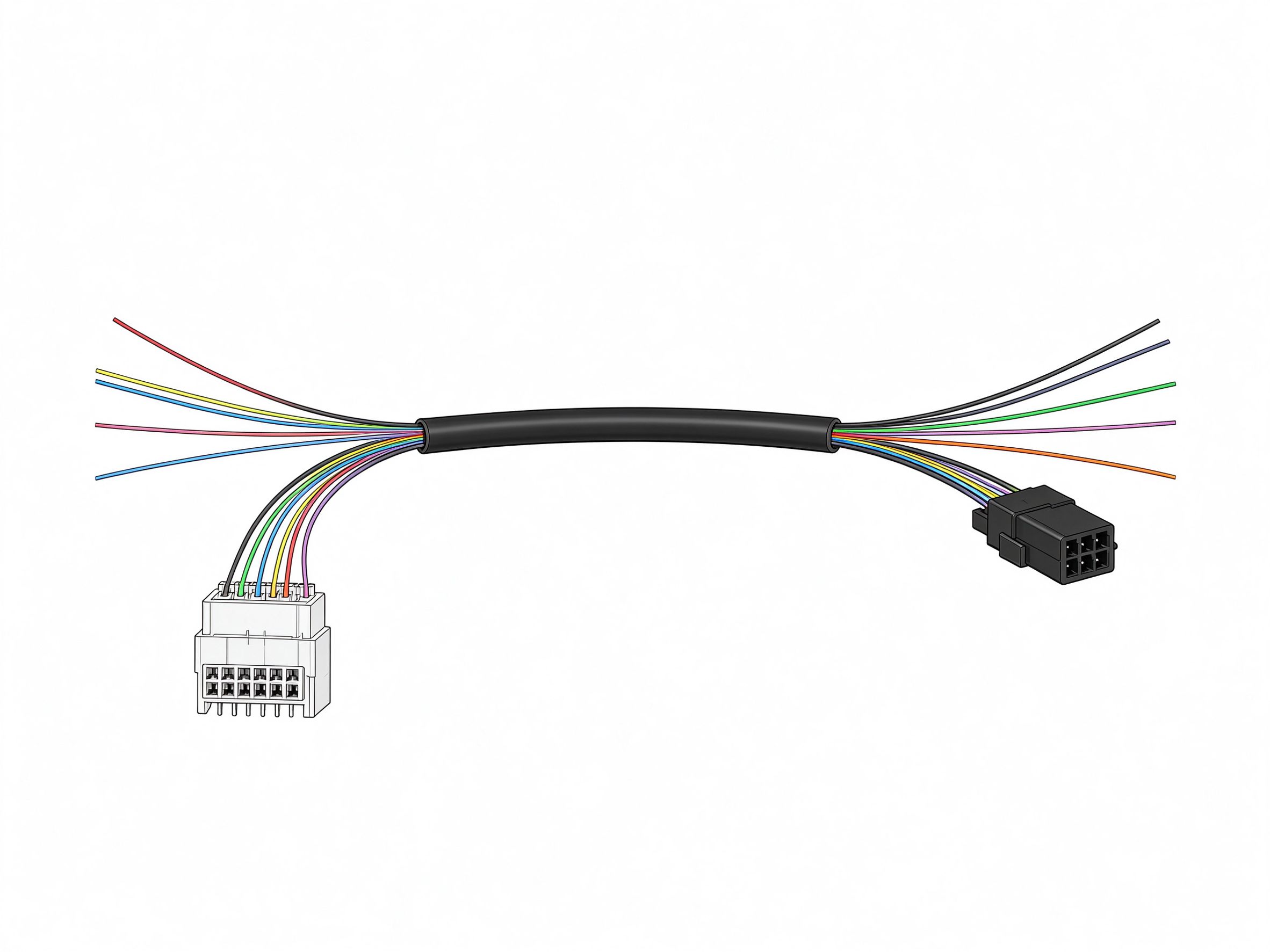 SCN180H-7P对SM6P连接线束